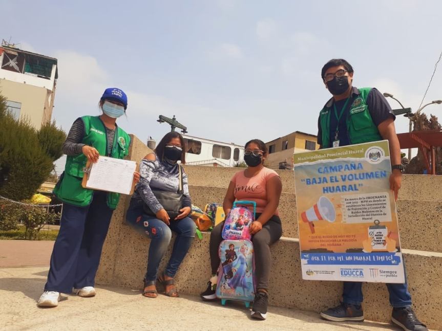 Se realizó jornada de concienciación «Baja el volumen&nbsp;Huaral»