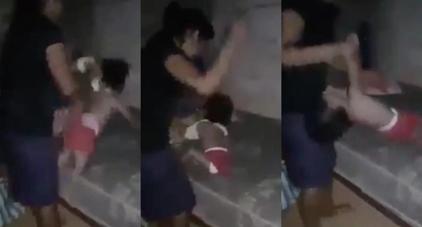 Despiadada madre es grabada masacrando a golpes a su hija de 4&nbsp;añitos