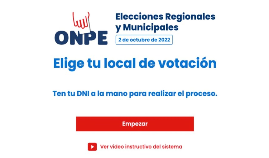 ONPE: ¿hasta cuándo puedo elegir mi local de&nbsp;votación?