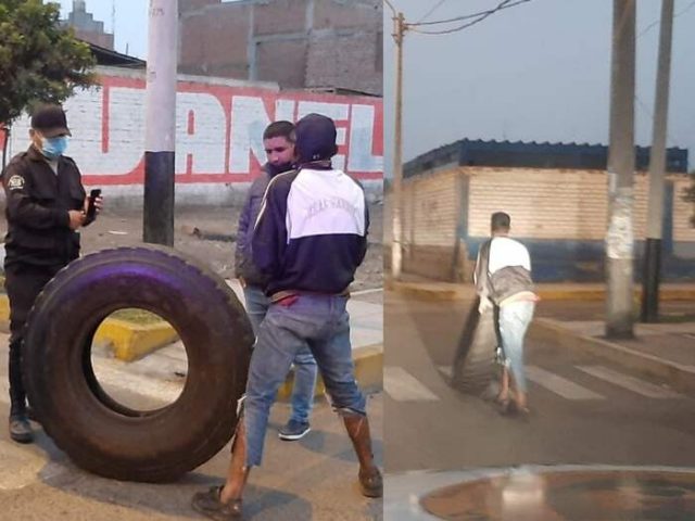 Extranjero es intervenido por serenazgo de Chancay tras trasladar llanta y&nbsp;machete