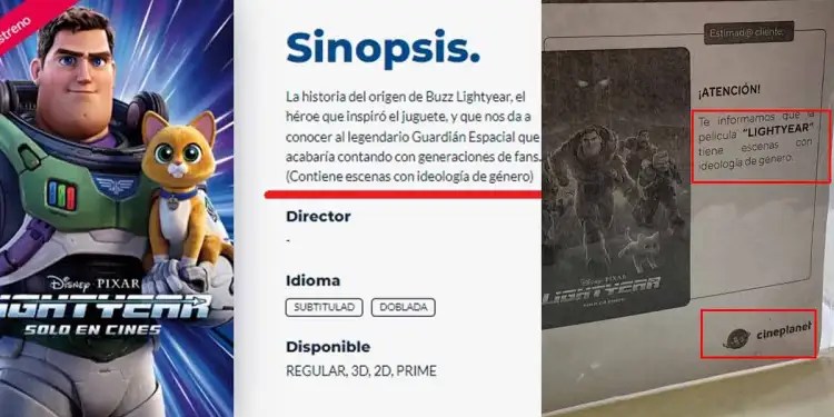 Cineplanet fue tendencia por advertir a los padres que película “Buzz Lightyear” contiene “ideología de&nbsp;género”
