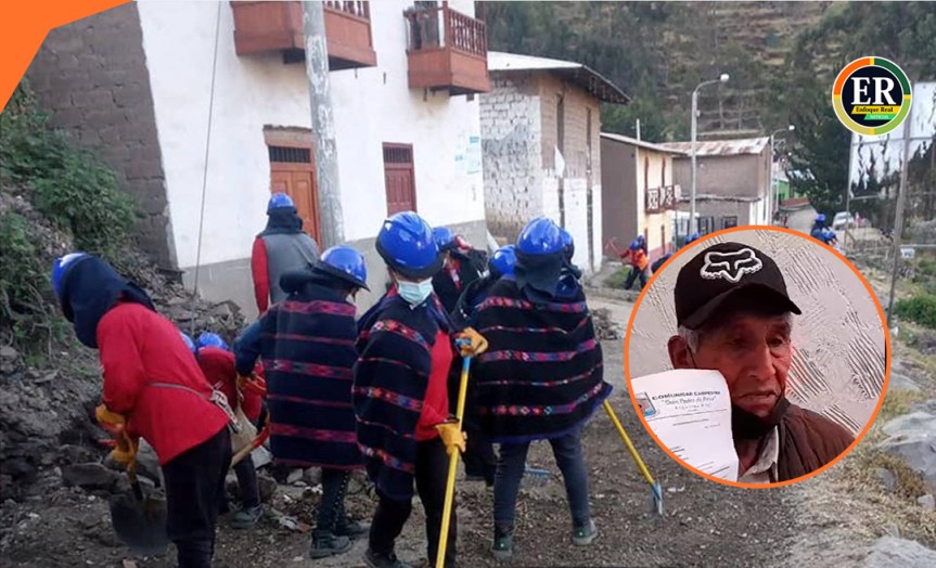 Comuneros agradecidos por obras que se ejecutan en Pirca, sin embargo muestran su descontento por accionar del presidente de su pueblo 