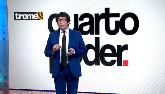 Jaime Chincha reemplazó a Sol Carreño y debutó como conductor de Cuarto&nbsp;Poder
