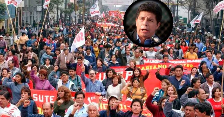Sutep: Anuncian acciones legales y una posible huelga contra el presidente Pedro&nbsp;Castillo