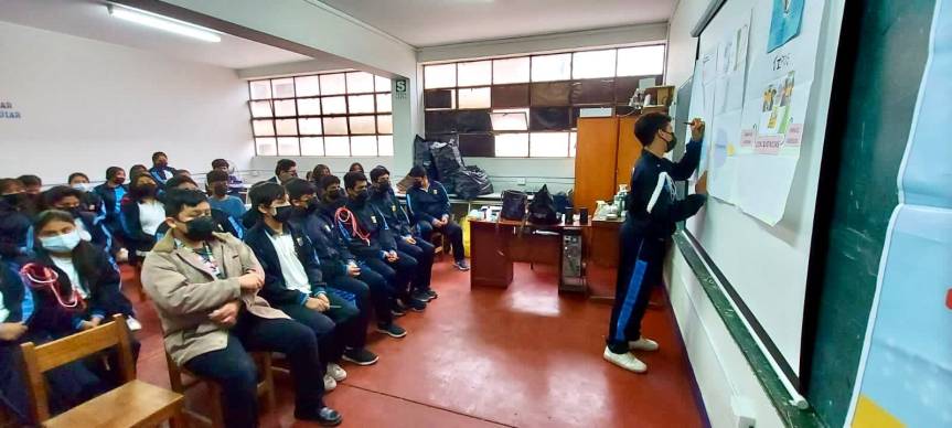 Demuna realizó taller de prevención del bullying dirigido a los alumnos de la I.E San Juan Bautista de&nbsp;Huaral