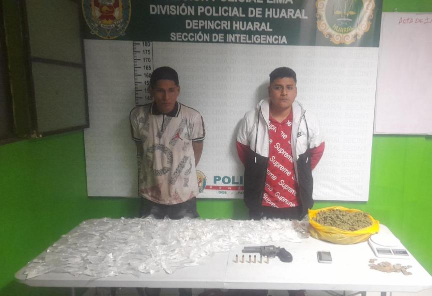 Huaral:  Dos personas fueron detenidas por el presunto delito de microcomercialización de&nbsp;drogas