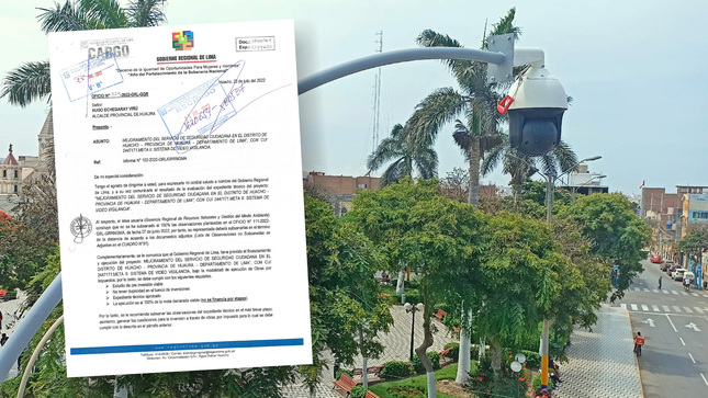 Gore Lima exige con urgencia al municipio provincial subsanar observaciones al expediente de cámaras de videovigilancia para&nbsp;Huacho