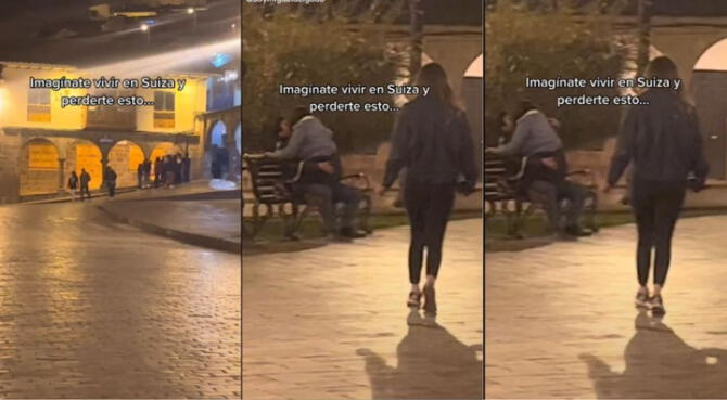 Pareja ‘exagera’ muestras de cariño en Plaza de Armas de Cusco y transeúntes quedan en&nbsp;shock