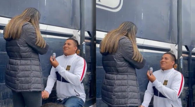 Hincha de Alianza Lima le propuso matrimonio a su pareja horas antes del Clásico en&nbsp;Matute