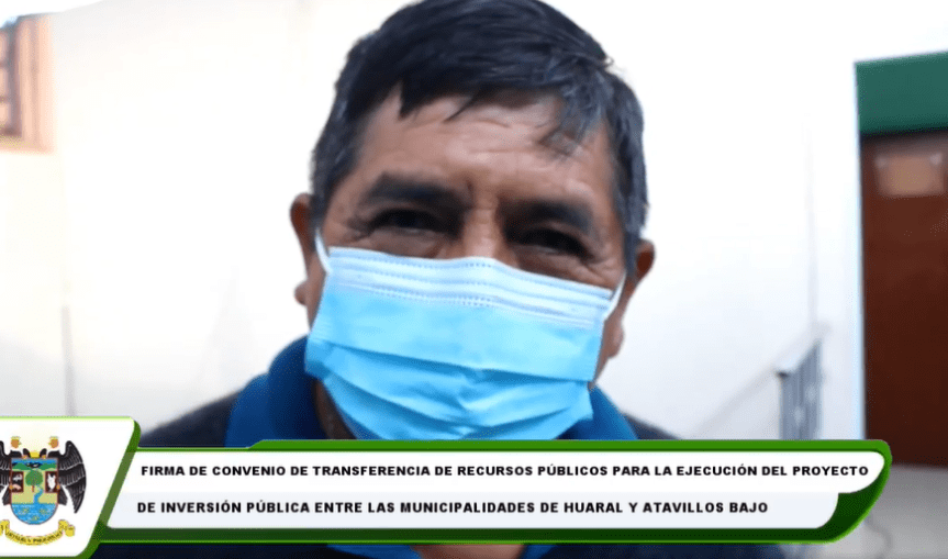 Firma de convenio de transferencia de recursos públicos para la ejecución del proyecto de inversión pública entre la municipalidad de Huaral y la municipalidad de Atavillos&nbsp;Bajo