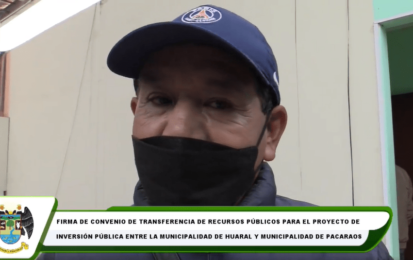 <strong>Firma de convenio de transferencia de recursos públicos para el proyecto de inversión pública entre la Municipalidad Provincial de Huaral y Municipalidad Distrital de Pacaraos</strong>