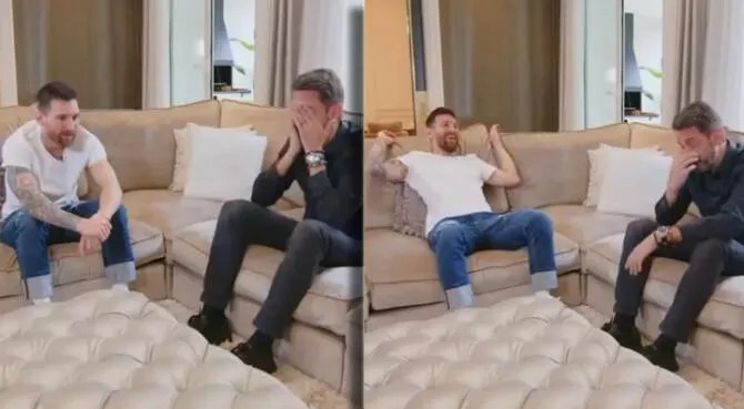 Periodista llora al conocer a Lionel Messi y así fue la reacción del astro&nbsp;argentino