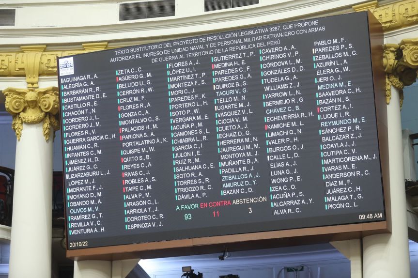 Aprueban resoluciones legislativas que autorizan ingreso de unidades navales y personal militar&nbsp;extranjero