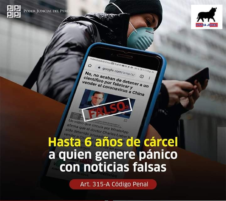 Seis años de cárcel a quien genere pánico con noticias&nbsp;falsas