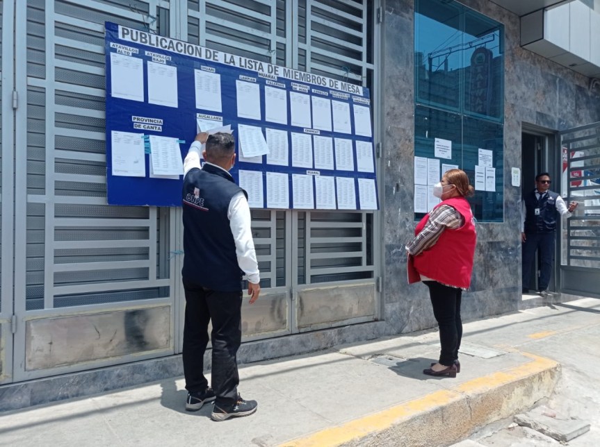 ODPE Huaral publica lista definitiva de miembros de&nbsp;mesa