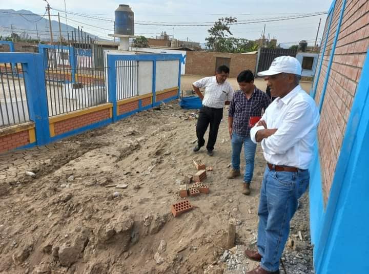 Alcalde de Aucallama inspecciona obras abandonadas por la anterior gestión&nbsp;municipal
