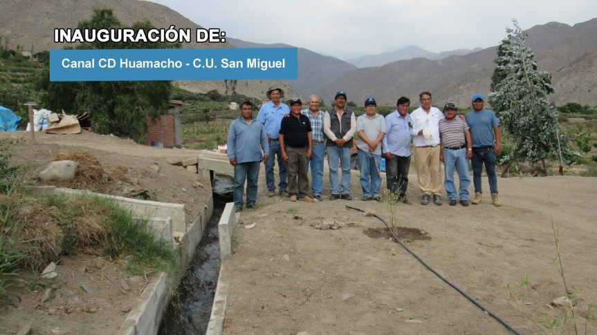 Inauguración de canal CD Huamacho, en la Comisión de Usuarios San&nbsp;Miguel