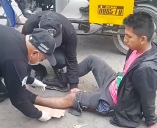 Huaral: mototaxista sufrió accidente de tránsito en el parque de la Libertad