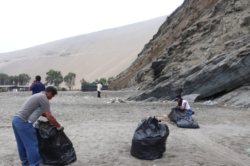 Jornada de limpieza en la playa Chacra y Mar a cargo de la presidenta del&nbsp;CAM
