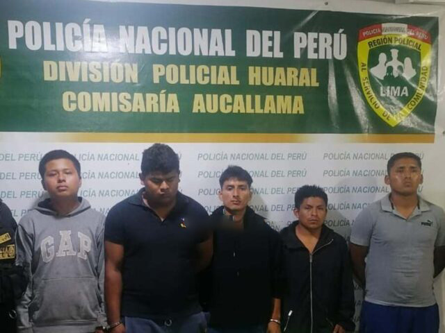 PNP captura presunta banda «Los locos de San Juan de Dios» quienes venían sembrando el terror en&nbsp;Aucallama