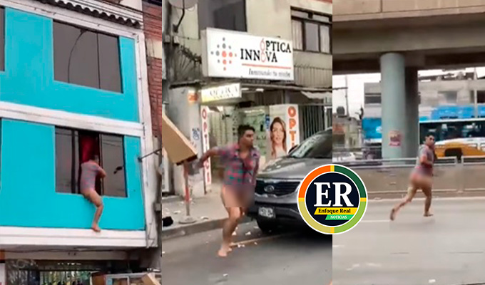 Hombre salta de ventana de hotel y sale corriendo&nbsp;desnudo