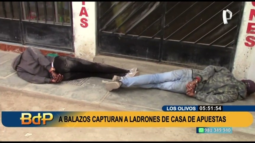 Extranjeros asaltan local comercial, pero son detenidos a&nbsp;balazos