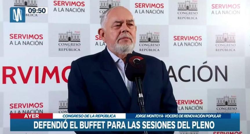 Montoya justificó contratación de buffet en Congreso: “Querrán que comamos alfalfa&nbsp;seguramente”