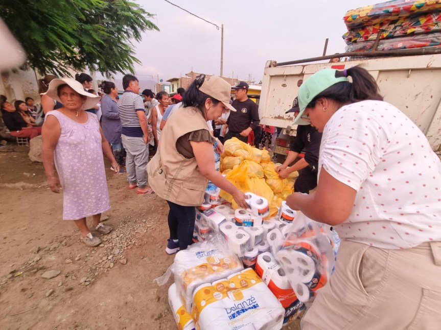 Apoyo humanitario recaudado por la MPH y el Comité de Damas solidarias también llegó a&nbsp;Huayán