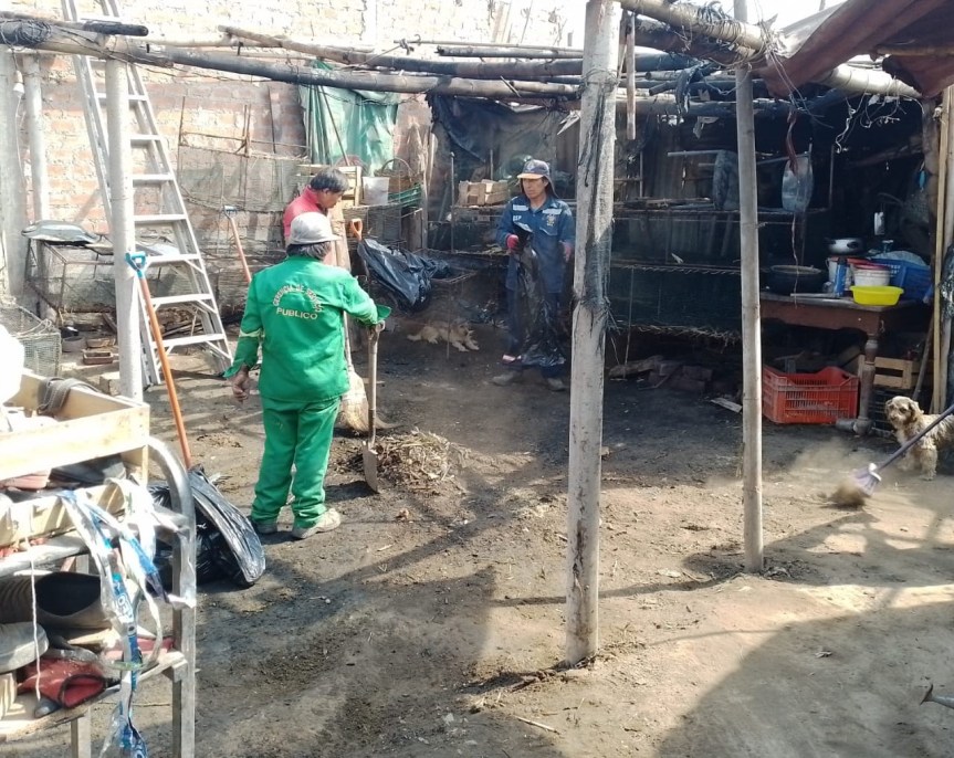 Municipio de Aucallama brinda apoyo a damnificada por incendio en San&nbsp;José