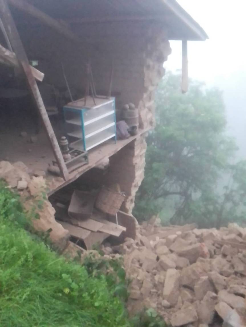 Vivienda en la comunidad de Huascoy colapsa tras intensas&nbsp;lluvias