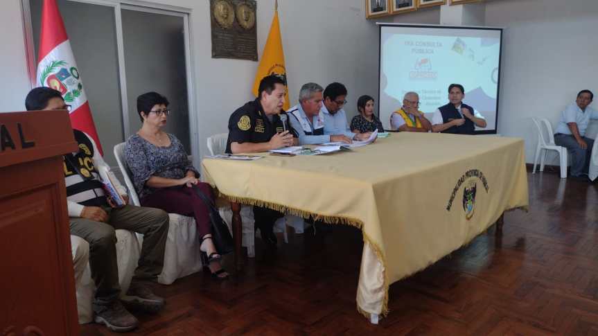 Jefe de la Divpol Huaral participó en la Primera Consulta Pública 2023 de Seguridad Ciudadana organizado por el&nbsp;COPROSEC