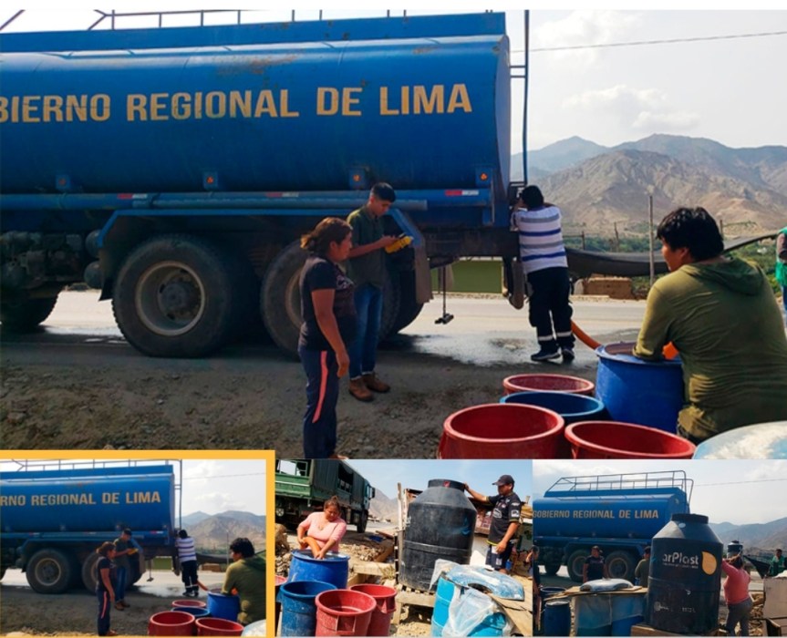 Familias de Huaral acceden a agua potable segura distribuidas por camiones cisternas del Gore&nbsp;Lima