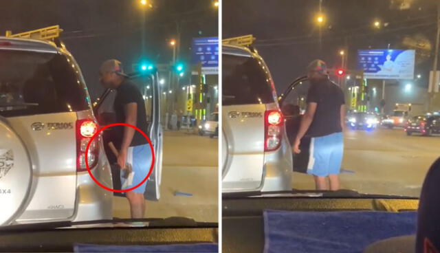 SJM: limpiaparabrisas amenaza con martillo a conductor que se negó a recibir sus&nbsp;servicios