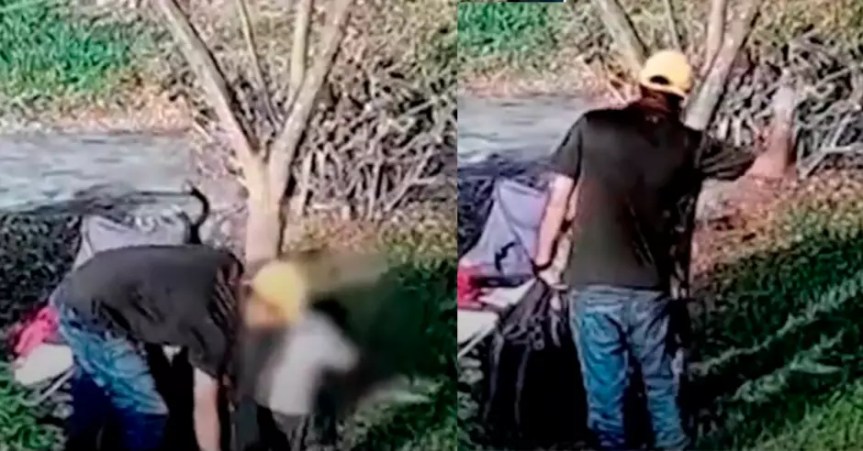 ¡Repudiable! Venezolano golpea ferozmente a su hija en parque de Jesús&nbsp;María