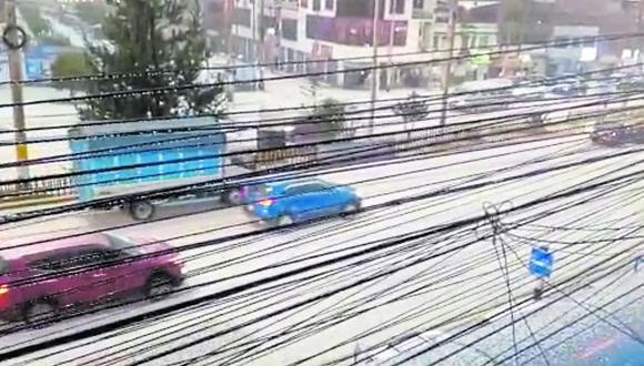 Granizada sorprende a distritos del norte de&nbsp;Huancayo