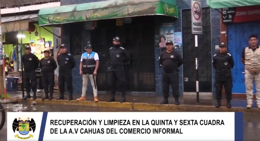 Huaral: Recuperación y limpieza en la quinta y sexta cuadra de la Av. Cahuas del comercio&nbsp;informal