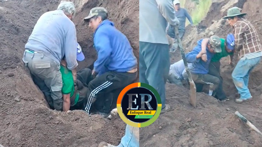 Hombre casi termina sepultado tras derrumbe de tierra que se dio mientras trabajaba en faena&nbsp;comunal