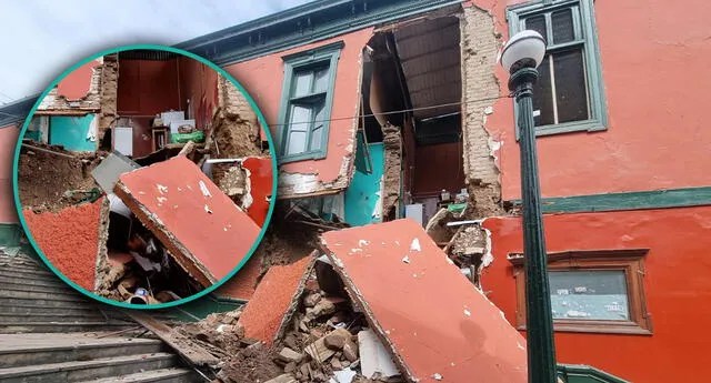 Barranco: casona de 112 años se derrumbó cerca al Puente de los&nbsp;Suspiros