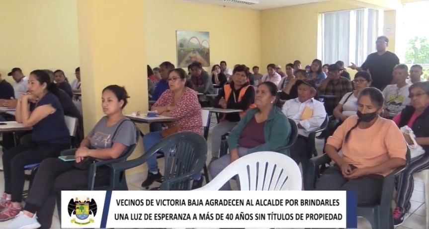 Vecinos de Victoria Baja agradecen al alcalde por brindarles una luz de esperanza a más de 40 años sin títulos de&nbsp;propiedad