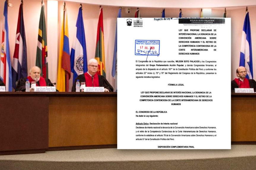 Acción Popular impulsa proyecto de ley para declarar de interés nacional que Perú abandone la Corte Interamericana de Derechos&nbsp;Humanos