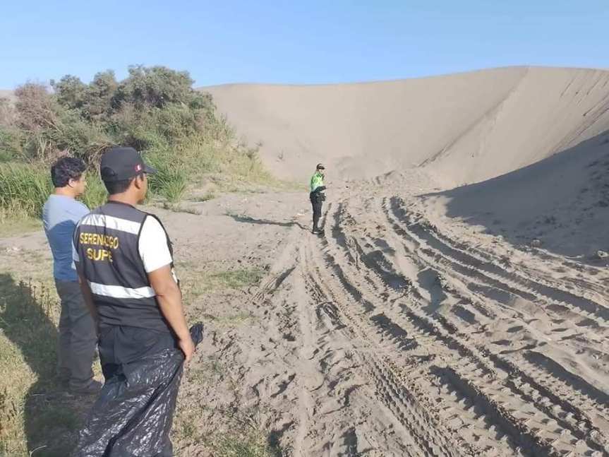  Supe: hallan el cadáver de un hombre en medio de un&nbsp;arenal
