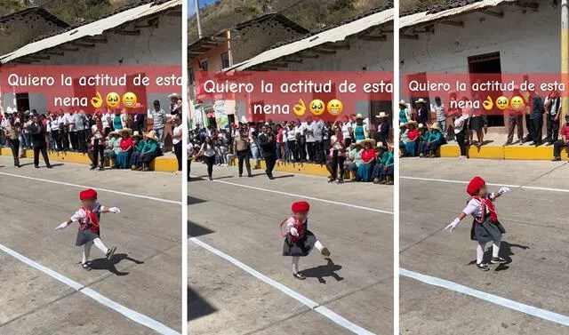 Niña a paso firme cautivó en desfile por Fiestas Patrias en Cajamarca: “Qué&nbsp;hermosura”