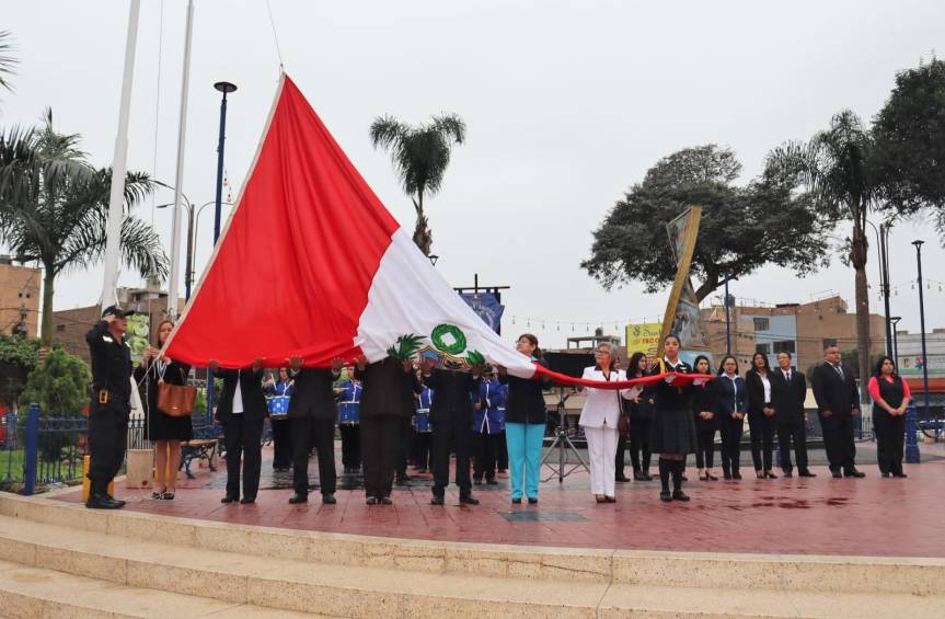 Se realizó ultima ceremonia de izamiento del mes de agosto en&nbsp;Huaral