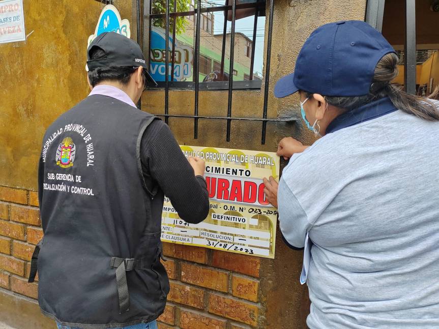 En operativo la municipalidad de Huaral clausuró varios hoteles por no cumplir con las normas de&nbsp;salubridad