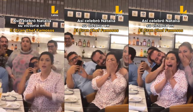 ¡Entre gritos y aplausos!: así reaccionó Natalia Salas tras saber que ganó ‘El gran chef:&nbsp;famosos’