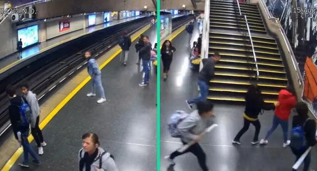 ¡De terror! Joven se lanza a las vías del tren y deja en ‘shock’ a todos los&nbsp;pasajeros