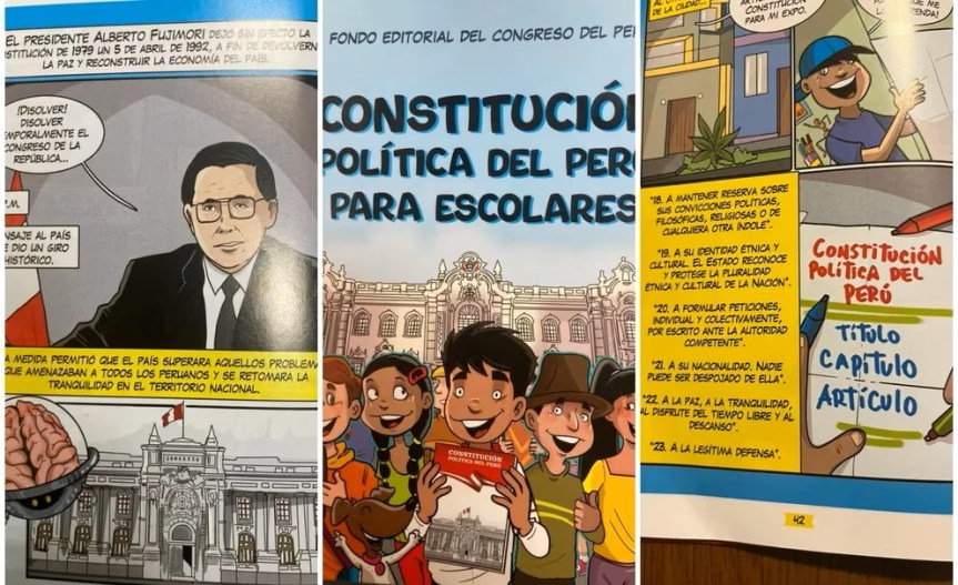 Fondo Editorial del Congreso tergiversa historia y justifica autogolpe de Alberto Fujimori en texto&nbsp;escolar