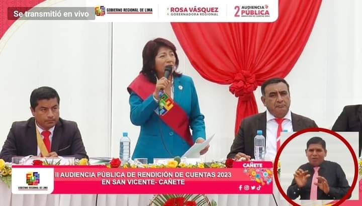 Gore Lima implementó el uso del lenguaje de señas en II Audiencia Pública en&nbsp;Cañete