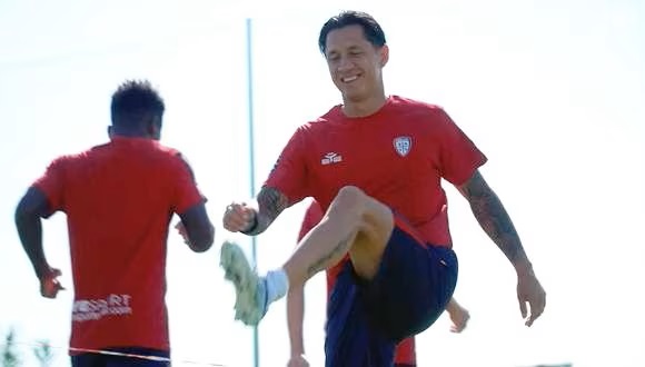 ¡Se acabó la espera! Lapadula volvió a entrenar en Cagliari y se alista para&nbsp;jugar