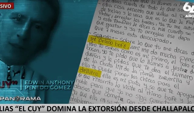 Este es el modus operandi de alias ‘Cuy’, delincuente que controla la extorsión desde&nbsp;Challapalca